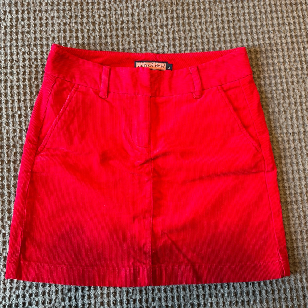 Vineyard Vines Hot Pink Corduroy Skirt